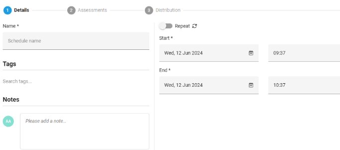 Create assessment schedules with MyKnow 365